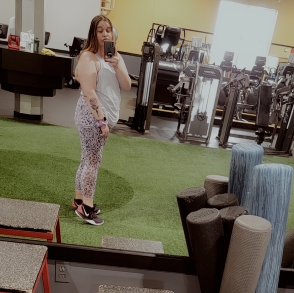 Aster Purple Glam LeopardBlackAster// fabletic leggings - Picture 4 of 4